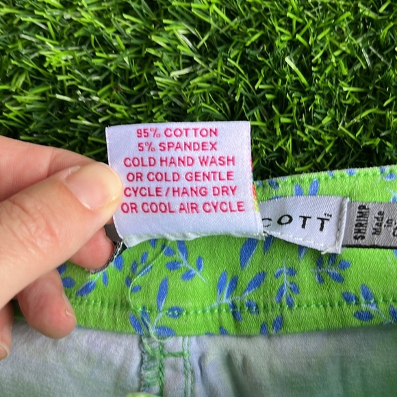 GRETCHEN SCOTT Green & Blue Floral Pants size 2 - Picture 5 of 7